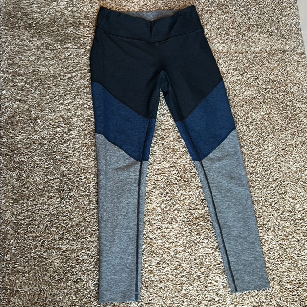 Colorblock Leggings in Black, Blue, and Gray by Outdoor Voices